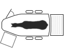 Icon voor paardentrailer met vooruitloop