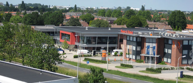Imanse pand in Aalsmeer vanuit de lucht