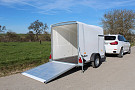Debon Cargo 1300 Polyester wit + zijdeur / 1300kg