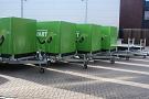Bakwagen met bedrukte huif