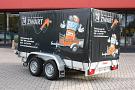 Bakwagen met bedrukte huif