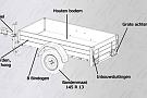 Anssems Bagagewagen GT500-181HT 1as onger. 181x101x48cm/500kg 