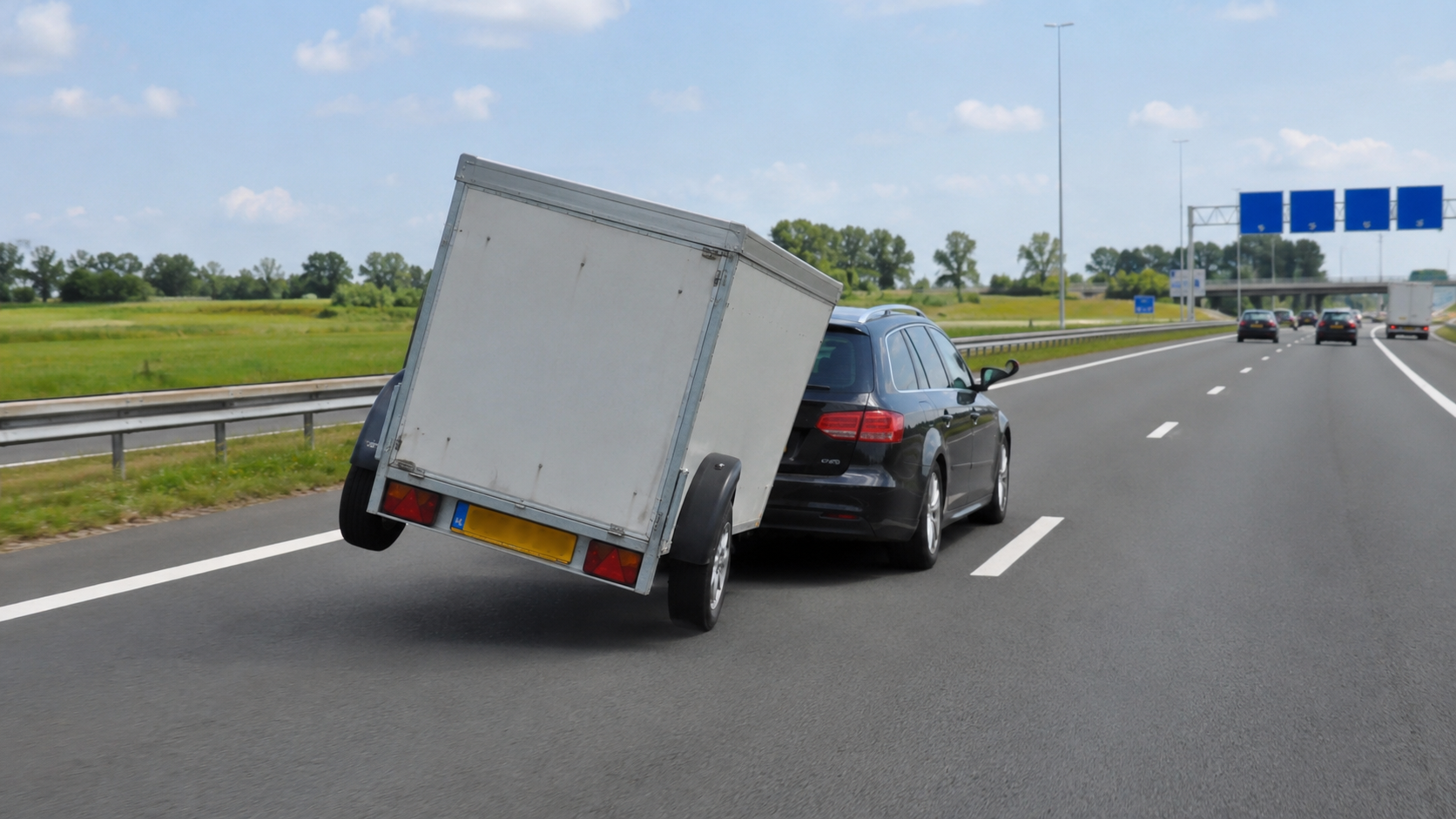 Wat moet u doen tegen een slingerende aanhangwagen?
