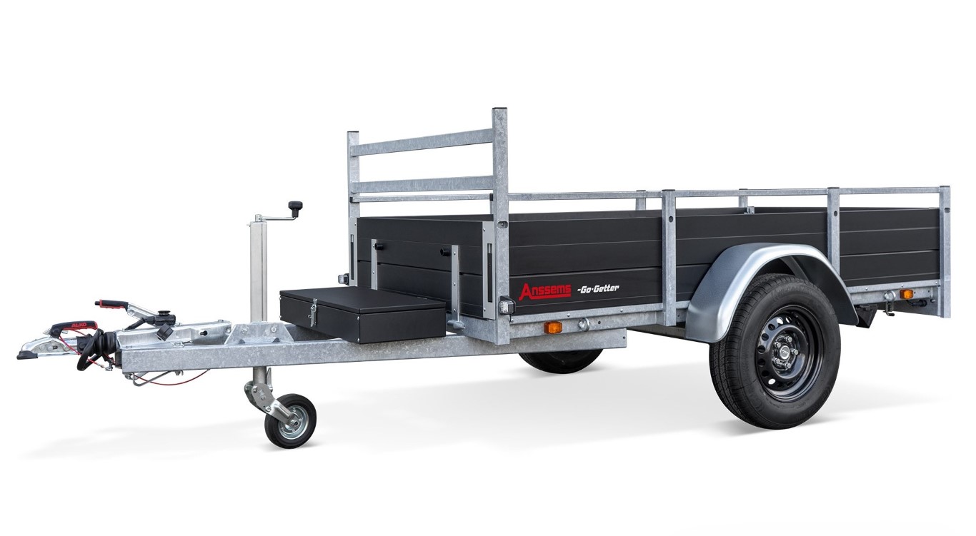 Zwarte enkelas bakwagen 