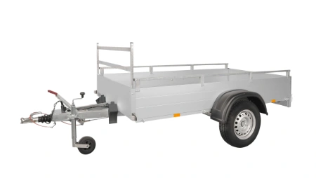 Compacte enkelas aanhangwagen voor particulier gebruik en tuinafval