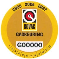 bovag sticker voor gaskeuring caravan en camper