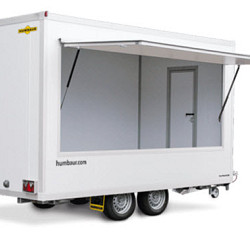 Humbaur Type HVK Verkoopwagen leeg 2-as 369x213x228cm 2000/2500kg