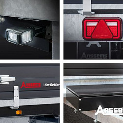Anssems plateauwagen PSX2000 2-as rem Go-Getter  325x178cm/2000kg