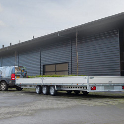 Henra plateauwagen 3x1500kg-as geremd 453x202x30cm 3500kg