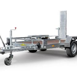 Humbaur Type HS Bouwmachine transporter div.afmetingen