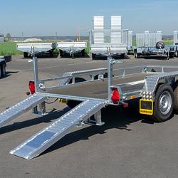 Humbaur Type HS Bouwmachine transporter div.afmetingen