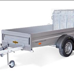 Humbaur HA neerklapbare klep Alu 1as geremd  251x131x35cm 1300kg