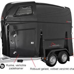 Anssems PTH2000 Privaro 2prds zwart metallic 331x166x200cm 2000kg
