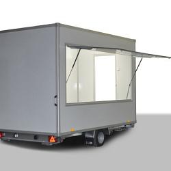 Economy verkoopwagen DT3-57 1as geremd 357x200x230cm 1300kg