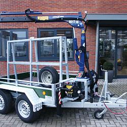 Bakwagen met laadkraan