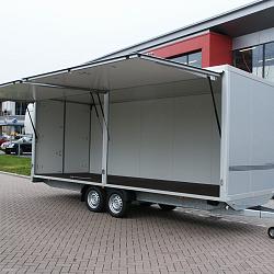 Humbaur gesloten wagen met grote zijklep