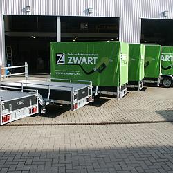 Bakwagen met bedrukte huif