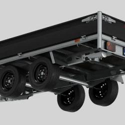 Henra plateauwagen Craft Series 1-as ongeremd  255x150cm 750kg