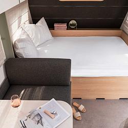 Walra hoeslaken hefbed dwarsbed wit
