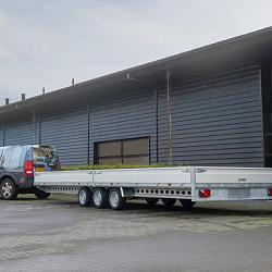 Henra plateauwagen 3x1500kg-as geremd 633x222x30cm 3500kg