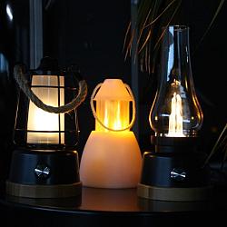 Windlicht met vlam effect ETLT1221
