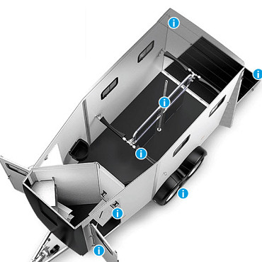 Humbaur Notos XtraPro 2700 2prds Alu 413x171x240cm 2700 kg