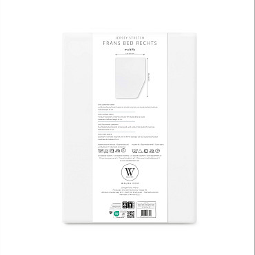Walra hoeslaken Frans Bed rechts wit