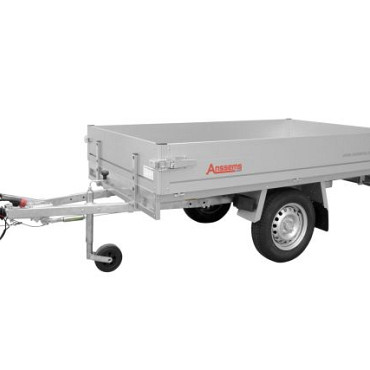 Anssems plateauwagen PLTB1000 1-as geremd 231x132cm/1000kg