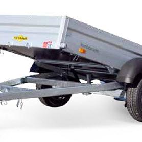 Humbaur HA achterw kipper 1-as geremd 251x131x35cm 1300kg