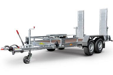 Humbaur Type HS Bouwmachine transporter div.afmetingen