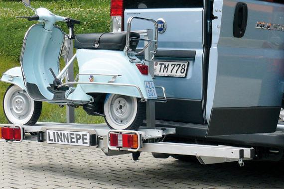 Dynad/Linnepe Bokster scooterdrager voor Buscamper