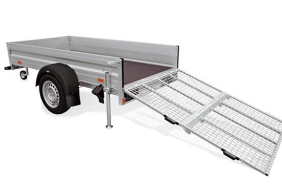 Humbaur HA neerklapbare klep Alu 1as geremd  251x131x35cm 1300kg