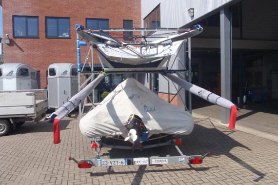Boottrailer aangepast