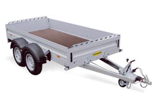 Humbaur HA Alu 2as geremd 303x150x35cm 2000/2500kg