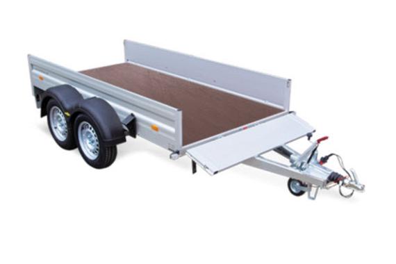 Humbaur HA Alu 2as geremd 303x150x35cm 2000/2500kg