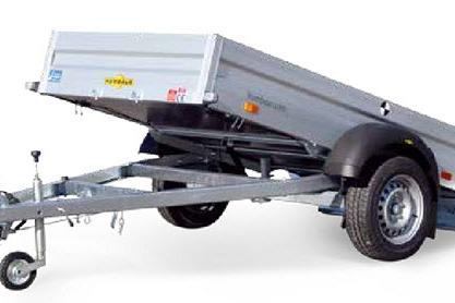 Humbaur HA achterw kipper 1-as geremd 251x131x35cm 1300kg