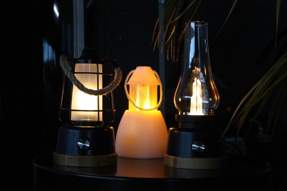 Windlicht met vlam effect ETLT1221