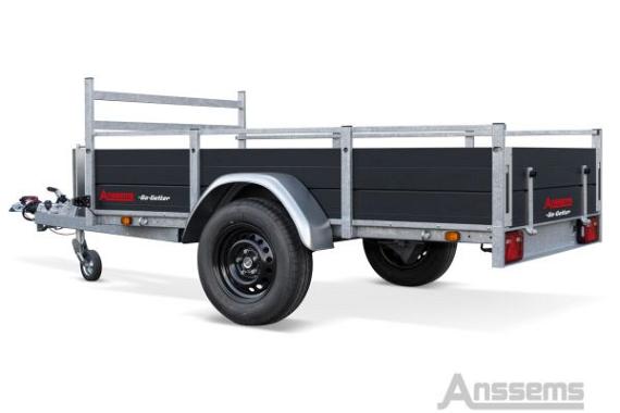 Anssems bakwagen BSX1350 1as rem Go-Getter 251x130x35cm 1350kg