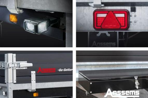 Anssems plateauwagen PSX2500 2-as rem Go-Getter 405x178cm/2500kg