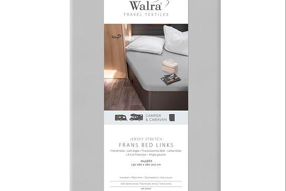 Walra Hoeslaken Frans Bed links grijs