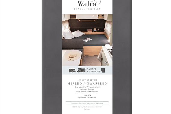 Walra hoeslaken hefbed dwarsbed Antraciet