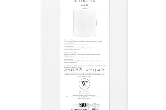 Walra hoeslaken queensbed wit