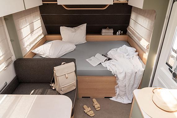 Walra hoeslaken hefbed dwarsbed grijs