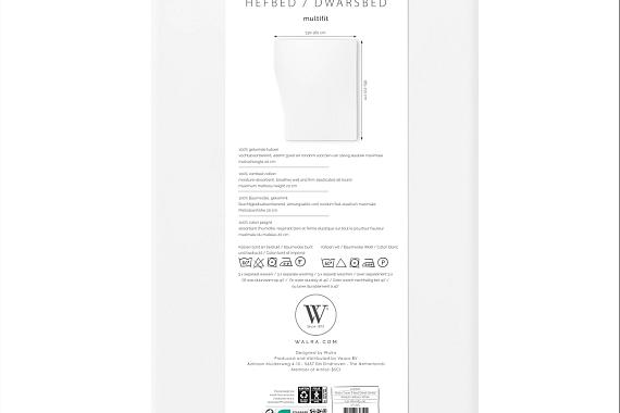Walra hoeslaken hefbed dwarsbed wit