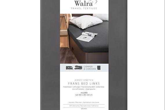 Walra Hoeslaken Frans Bed links antraciet