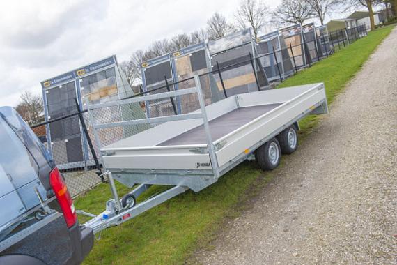 Henra plateauwagen 2as geremd 351x202x30cm 3000kg