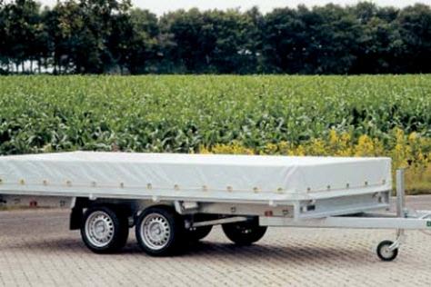 Anssems plateauwagen PSX1350 1-as geremd 251x153cm/1350kg