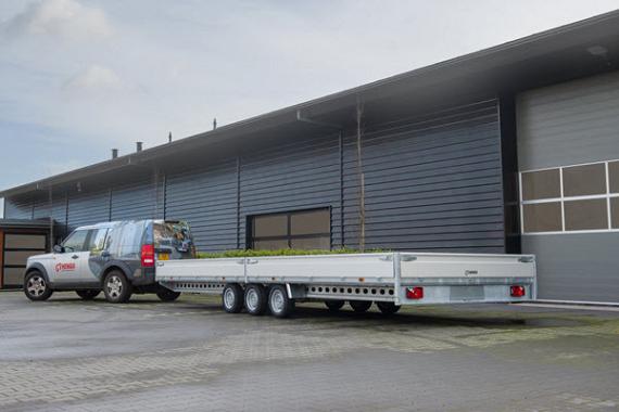 Henra plateauwagen 3x1500kg-as geremd 503x185x30cm 3500kg