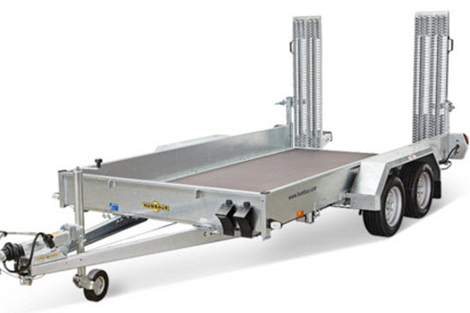 Humbaur Type HS Bouwmachine transporter div.afmetingen