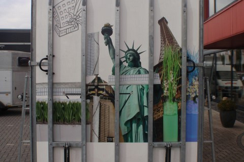 Aangepaste bloemenwagen